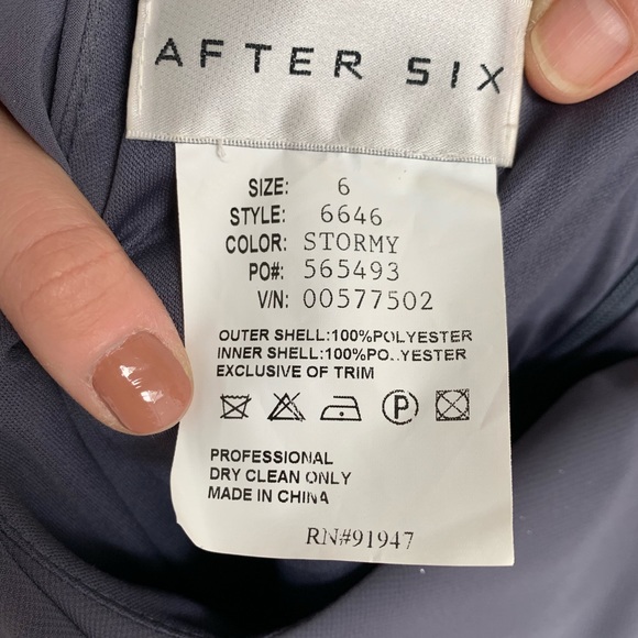 One shoulder full-length dress grey - Picture 4 of 6